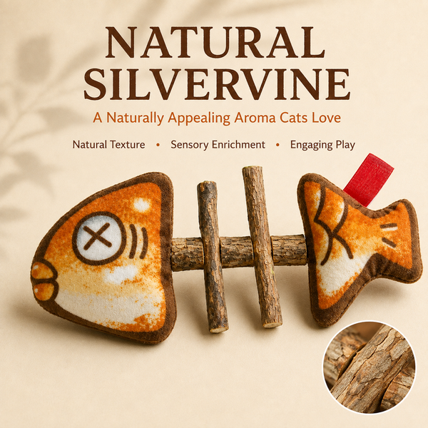 Silvervine Fishbone Cat Chew Toy