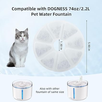 DOGNESS Cat Fountain Filters 3 pack (For D9)
