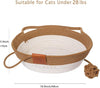 Handwoven Cotton Rope Cat Bed Cat Hammock Foldable Sleeping Nest Basket Handmade Natural Cradle Scratcher Cuddler for Kitten Cute Style with a Playing Rope Ball (Grey-Large)