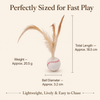BASEBALL FEATHER BOUNCE CAT TOY