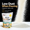 Low dust cassava litter pouring demonstration