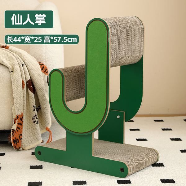 Cactus Cat Scratching Board - Cute Plant Shape Durable  Scratch Post ,Interactive Cat for Indoor Climbing, Scratching & Play, Claw Maintenance Tool
