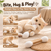 Natural Wool Catnip Q-Tip Toy – Handmade Cat Kicker & Chew Toy