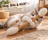 Natural Wool Catnip Q-Tip Toy – Handmade Cat Kicker & Chew Toy